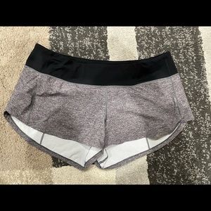 Lululemon Speed up Shorts - Gray and Black